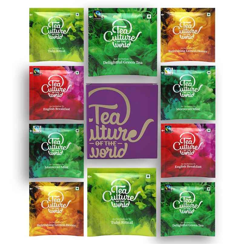 Tea Culture of The World Assorted Flavoured Green Tea Bags