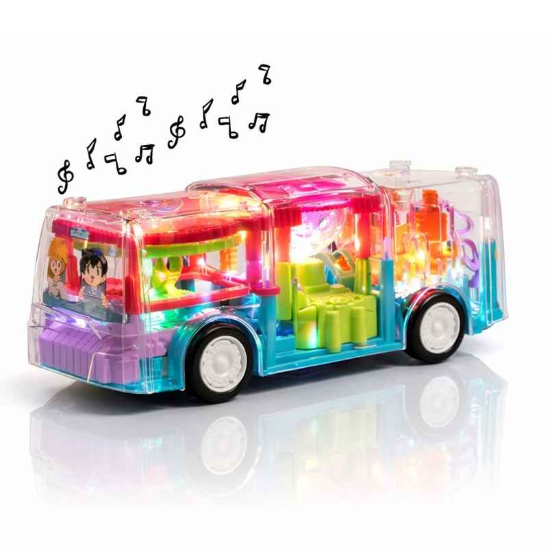 Fablue Multicolor Concept Bus For Kids With 3D Flashing Led Lights And Music Fablue Multicolor Concept Bus For Kids With 3D Flashing Led Lights And Music