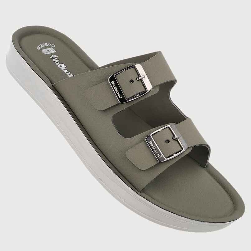 Walkaroo Women's Daily Wear Comfort Sandals - WL7554 Olive | UK6