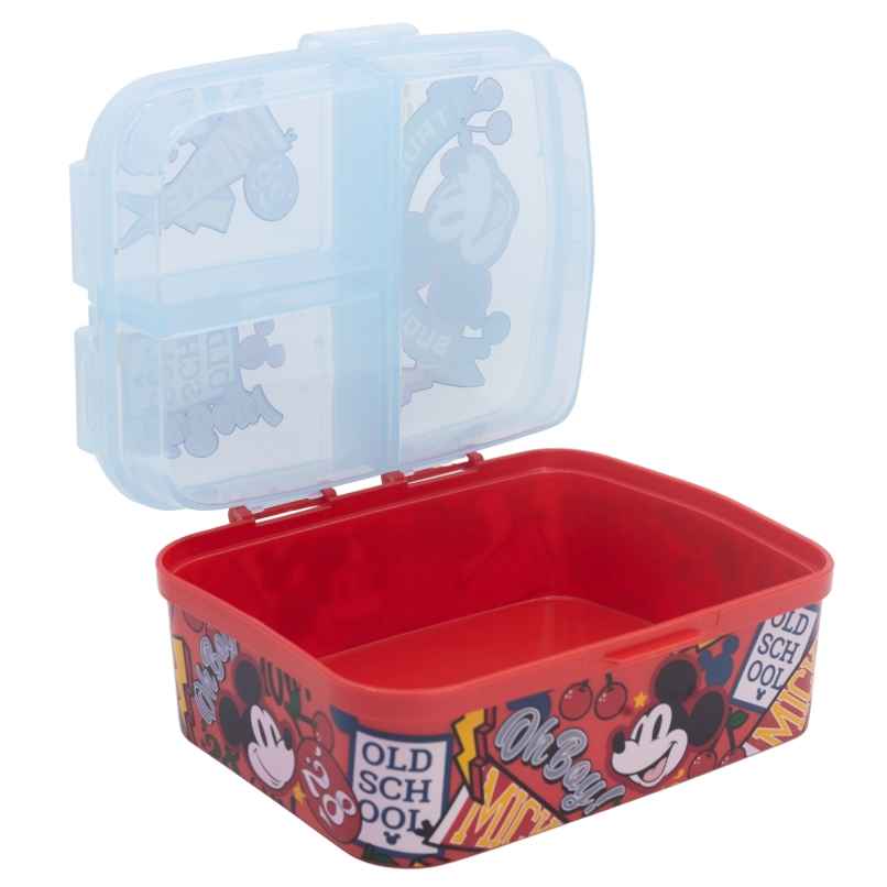 Striders Multi Compartment Rectangular Sandwich Box Mickey True Champions | XL Striders Multi Compartment Rectangular Sandwich Box Mickey True Champions | XL