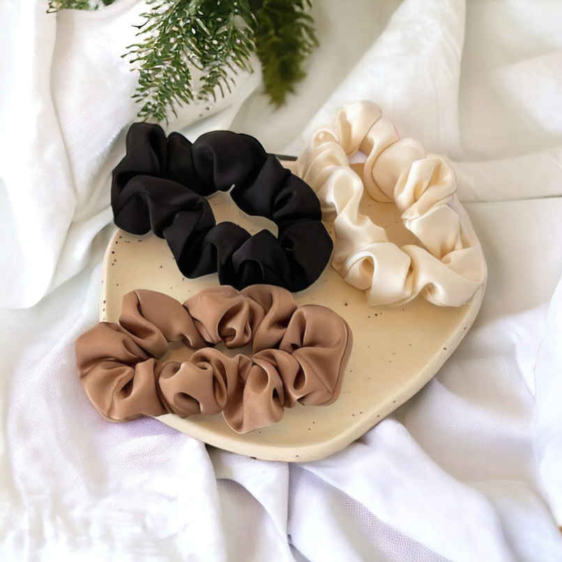 Jewels Galaxy Multicolor Daily-Use Satin Scrunchies