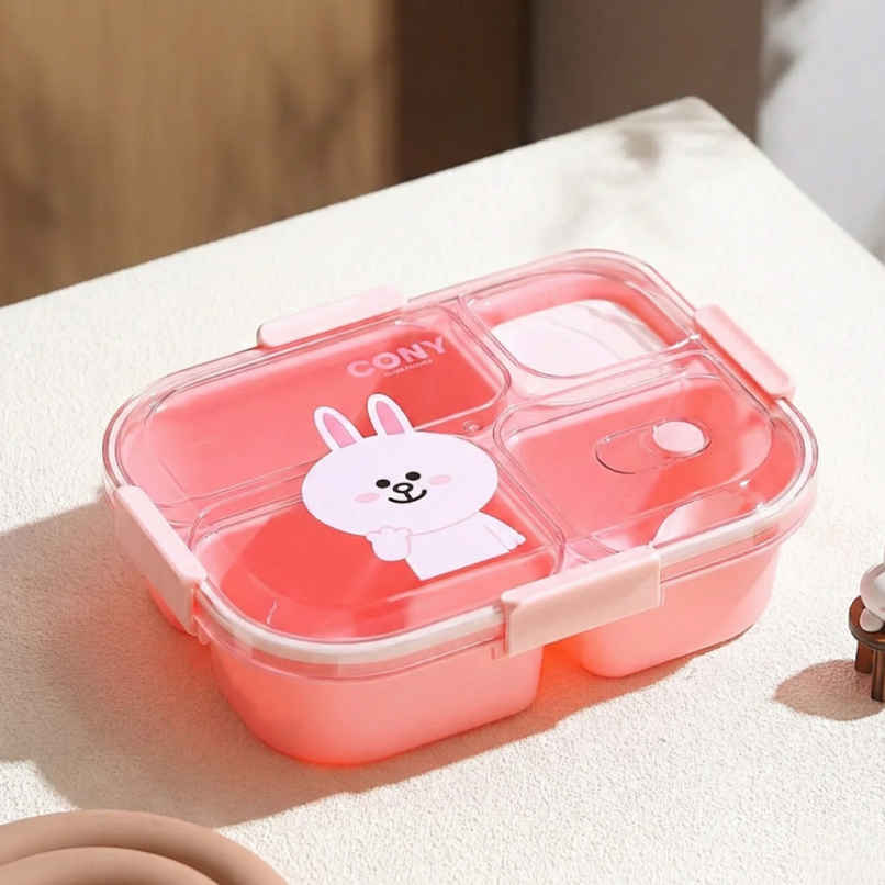 DesignLand Rabbit Tiffin Box | Pink