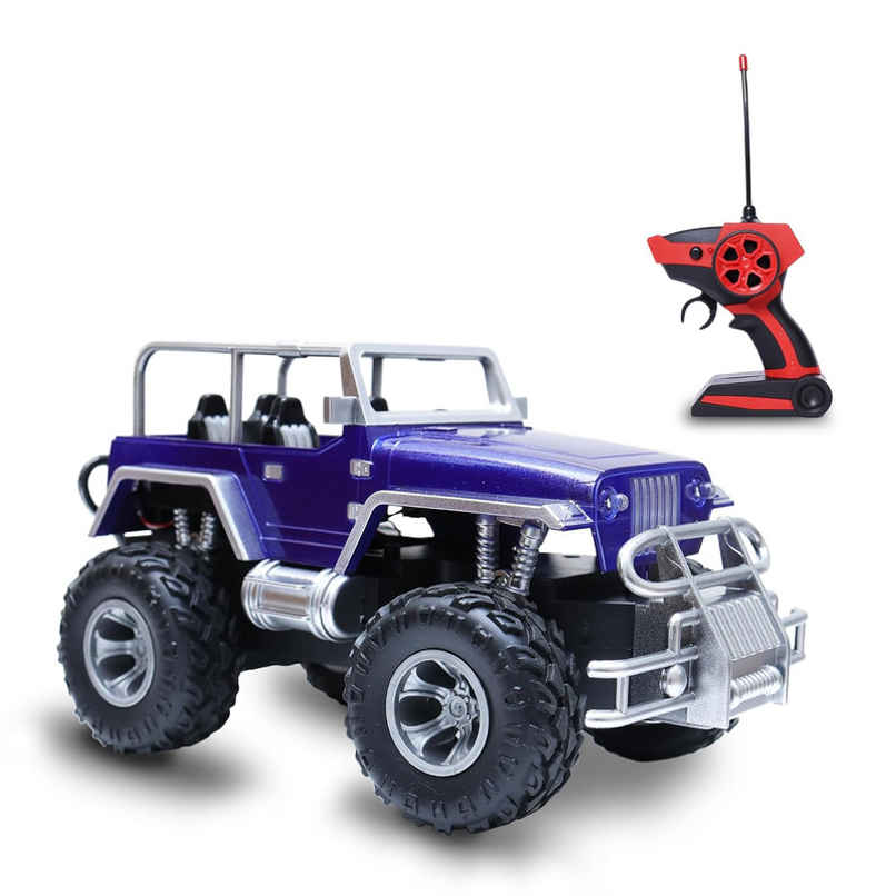 Fablue Xtreme Racer Off Roader Rechargeable Rc Car - 4X4 With Led Lights Rc Car Toy | Blue