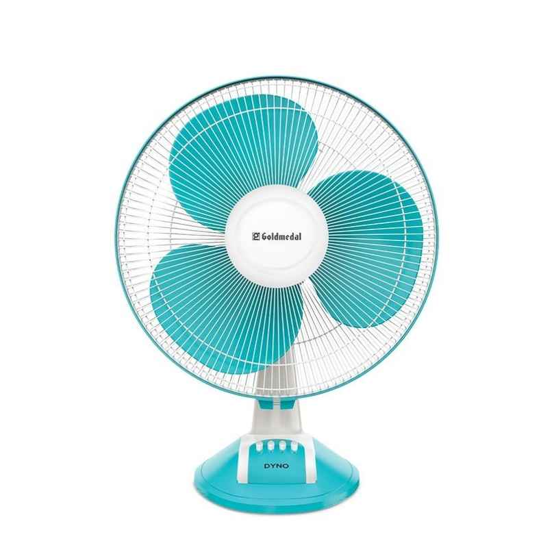 Goldmedal Dyno Table Fan, 400mm, High RPM, 100% Copper Motor, High Air Delivery, Turquoise White