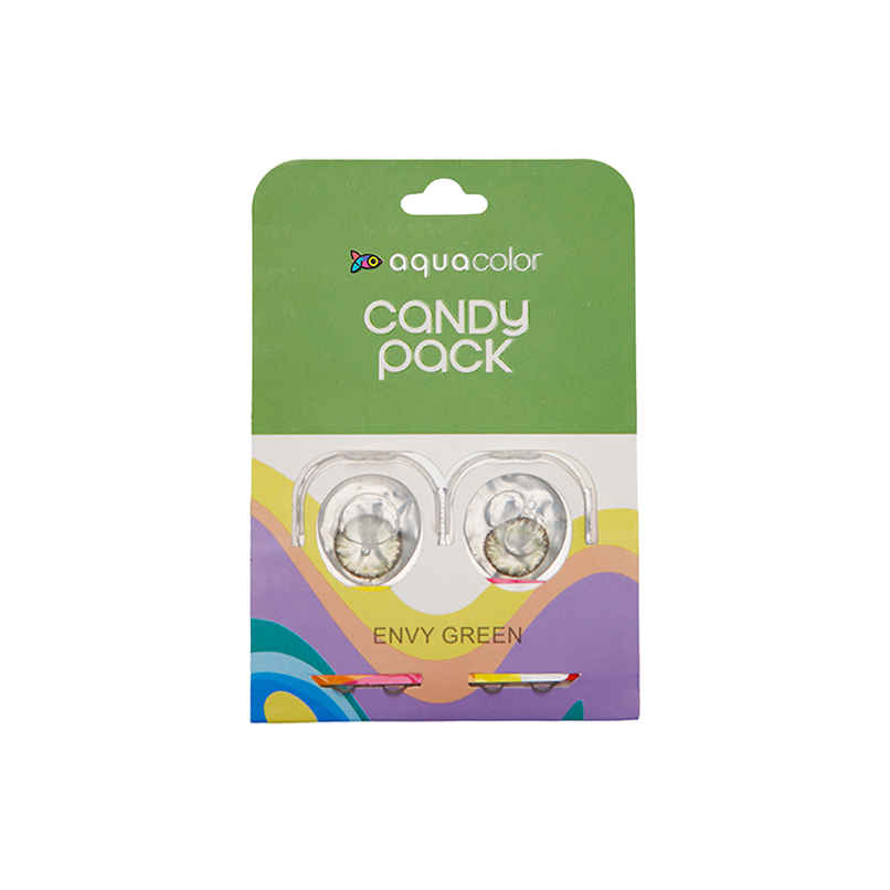 Aquacolor Candy Pack with Zero Power Daily Disposable Lens Envy Green 