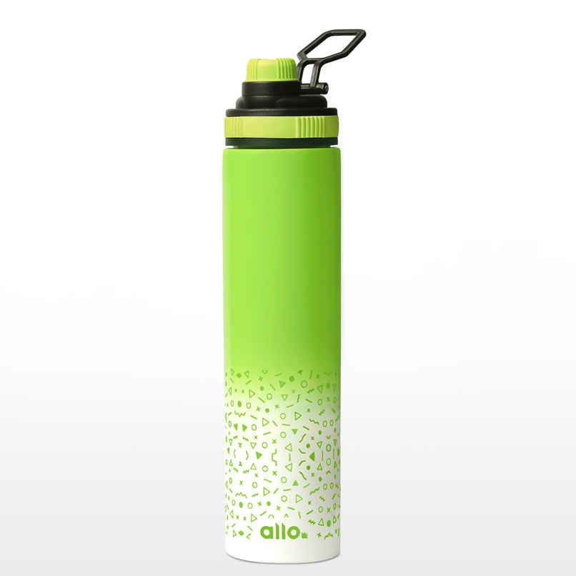 Allo SS Water Bottle Sipper | 850 ml | Green & White