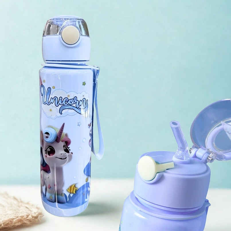 Fablue Unicorn Sipper Kids Bottle | Light Blue