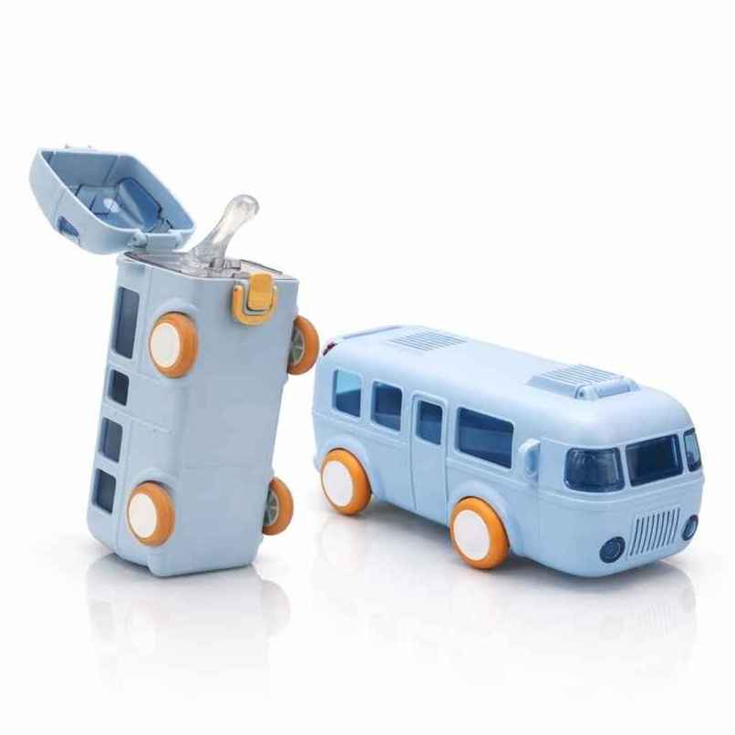 DesignLand School Bus Pink Sipper Water Bottle | Blue | 500 ml DesignLand School Bus Pink Sipper Water Bottle | Blue | 500 ml