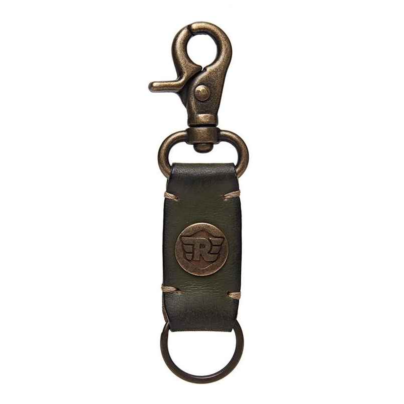 Royal Enfield Leather Key Chain | Olive