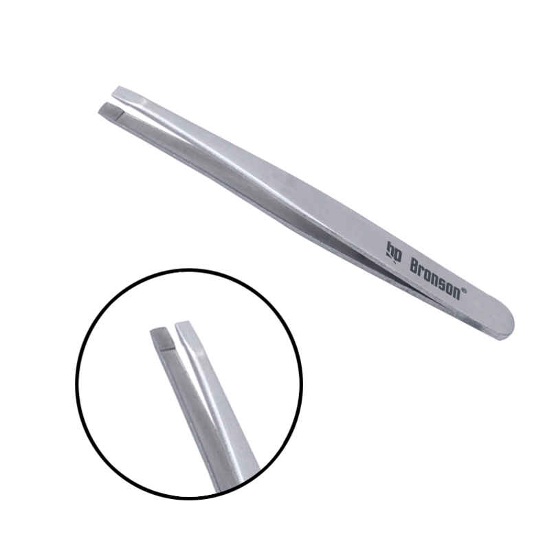 Bronson Professional Tweezer Plucker With Square Tip Bronson Professional Tweezer Plucker With Square Tip