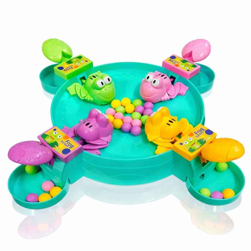 Fablue Hungry Frogs Tabletop Game Toy For Kids 4 Players | Interactive Indoor Fun Game