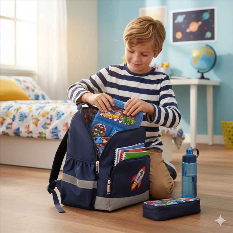 Striders Multi Compartment Rectangular Sandwich Box Hotwheels Blue Fire | XL Striders Multi Compartment Rectangular Sandwich Box Hotwheels Blue Fire | XL