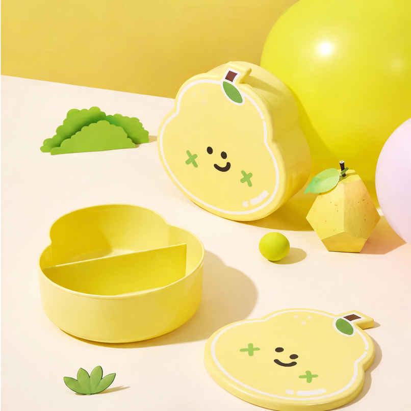DesignLand Pear Shaped Kids Lunch Box | Light Yellow DesignLand Pear Shaped Kids Lunch Box | Light Yellow