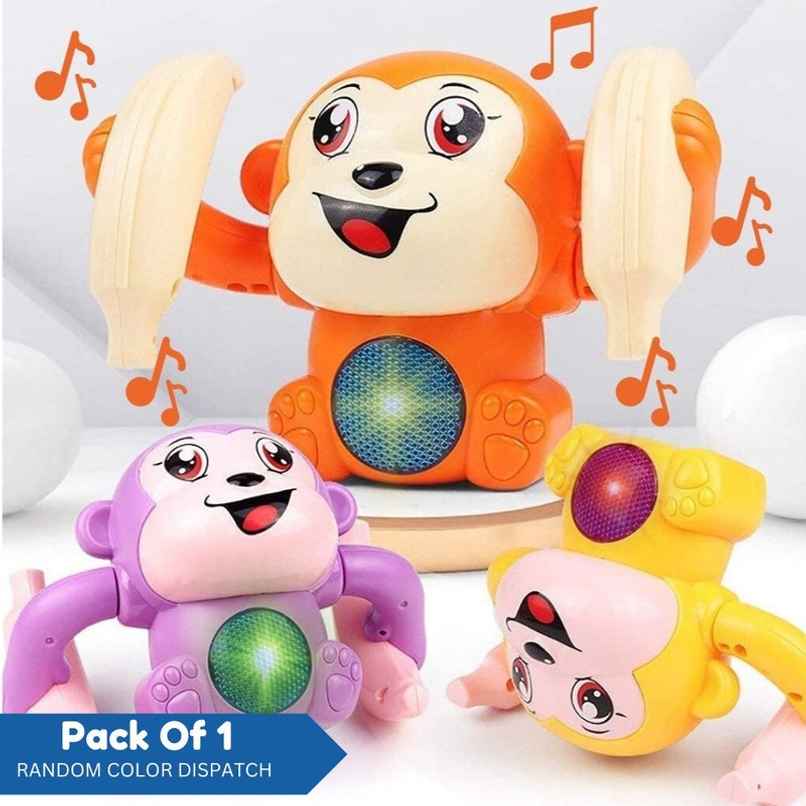 Fablue Dancing Monkey Musical Toy For Kids - Dancing Toy With Sound And Light Effects | Multicolor