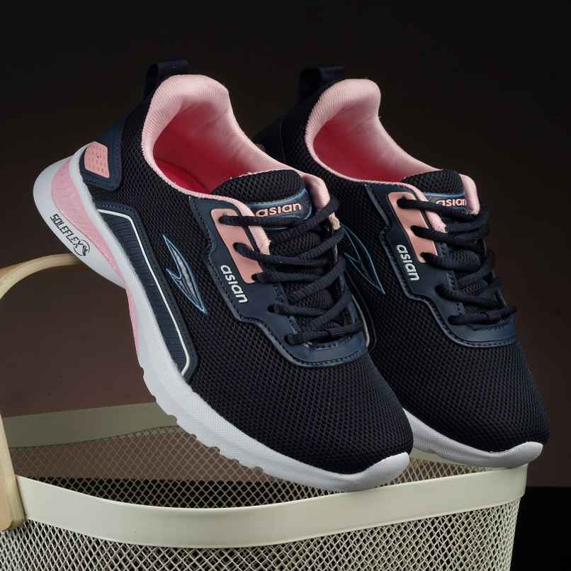 Asian Women's Lace up Sports Shoes | FIREFLY-08 | Navy | UK 6 Asian Women's Lace up Sports Shoes | FIREFLY-08 | Navy | UK 6