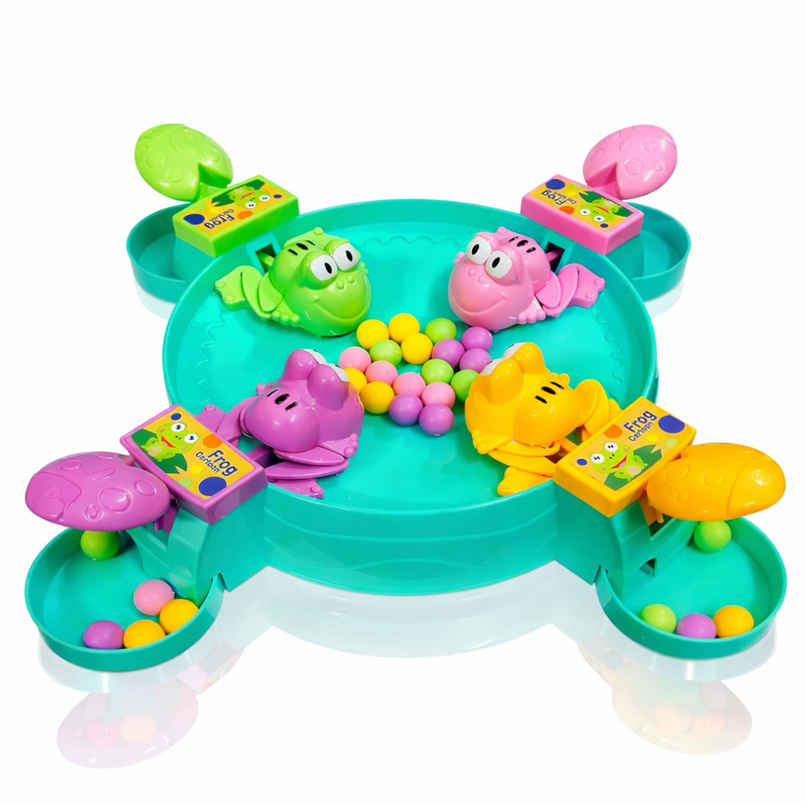 Fablue Hungry Frogs Tabletop Game Toy For Kids 4 Players | Interactive Indoor Fun Game