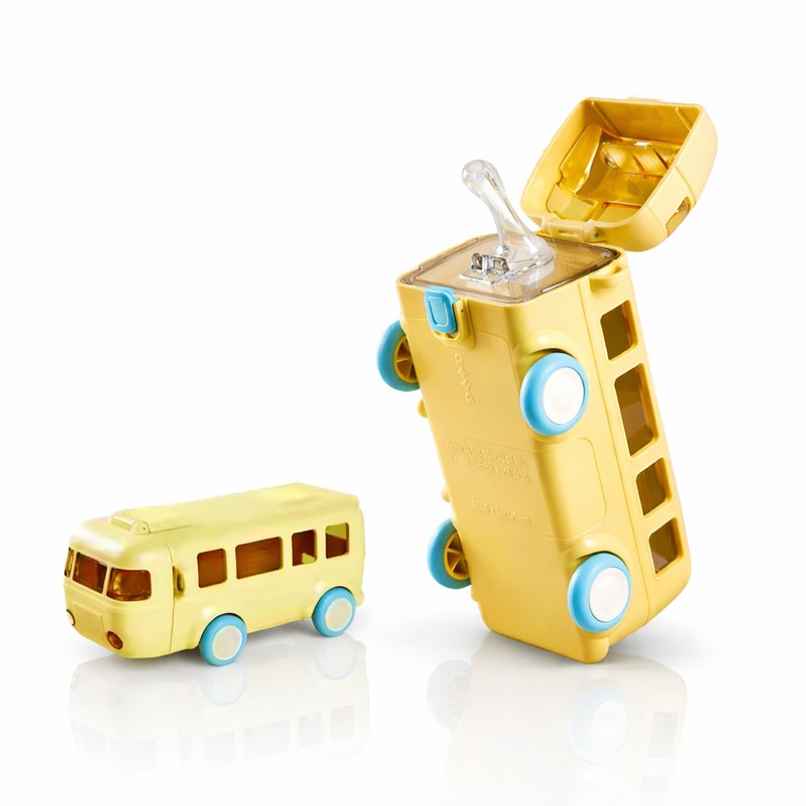 DesignLand School Bus Pink Sipper Water Bottle | Yellow | 500 ml DesignLand School Bus Pink Sipper Water Bottle | Yellow | 500 ml