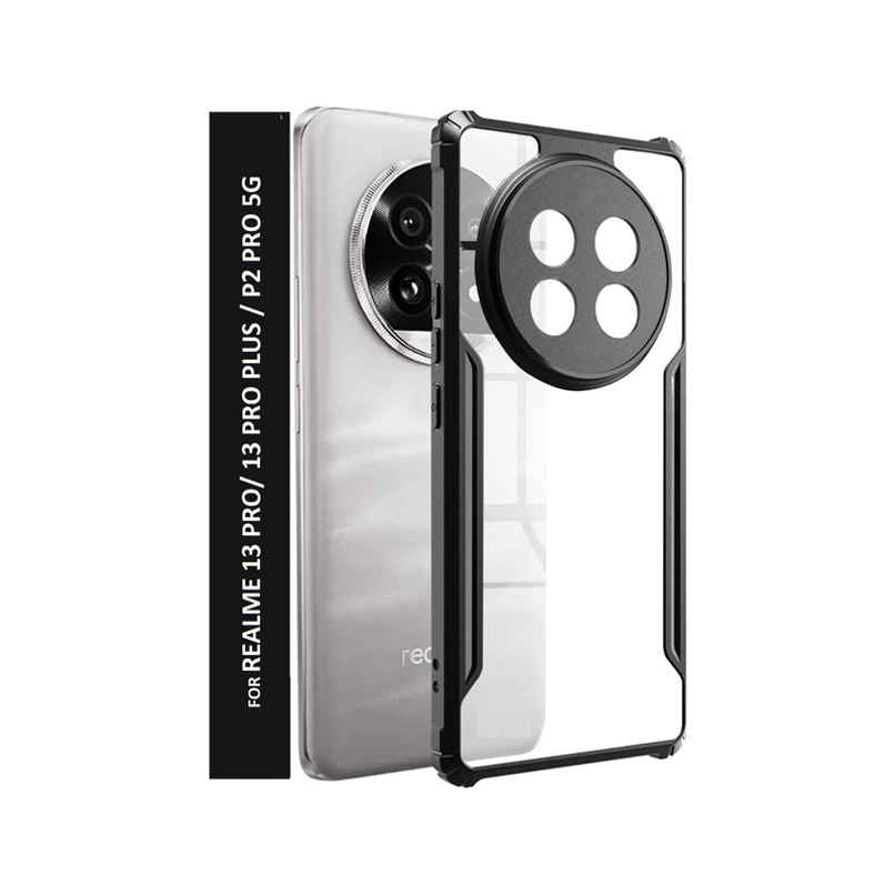 Kwine Case Realme 13 Pro / 13 Pro Plus / P2 Pro 5G Back Cover - Black Bordered Transparent Case Kwine Case Realme 13 Pro / 13 Pro Plus / P2 Pro 5G Back Cover - Black Bordered Transparent Case