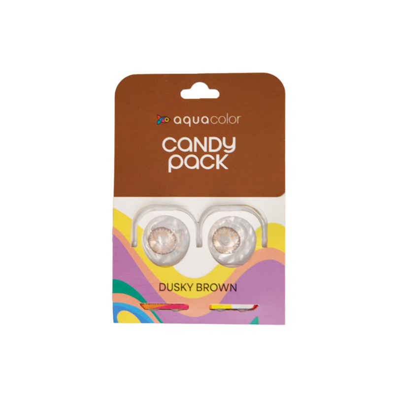 Aquacolor Candy Pack with Zero Power Daily Disposable Lens Dusky Brown Aquacolor Candy Pack with Zero Power Daily Disposable Lens Dusky Brown