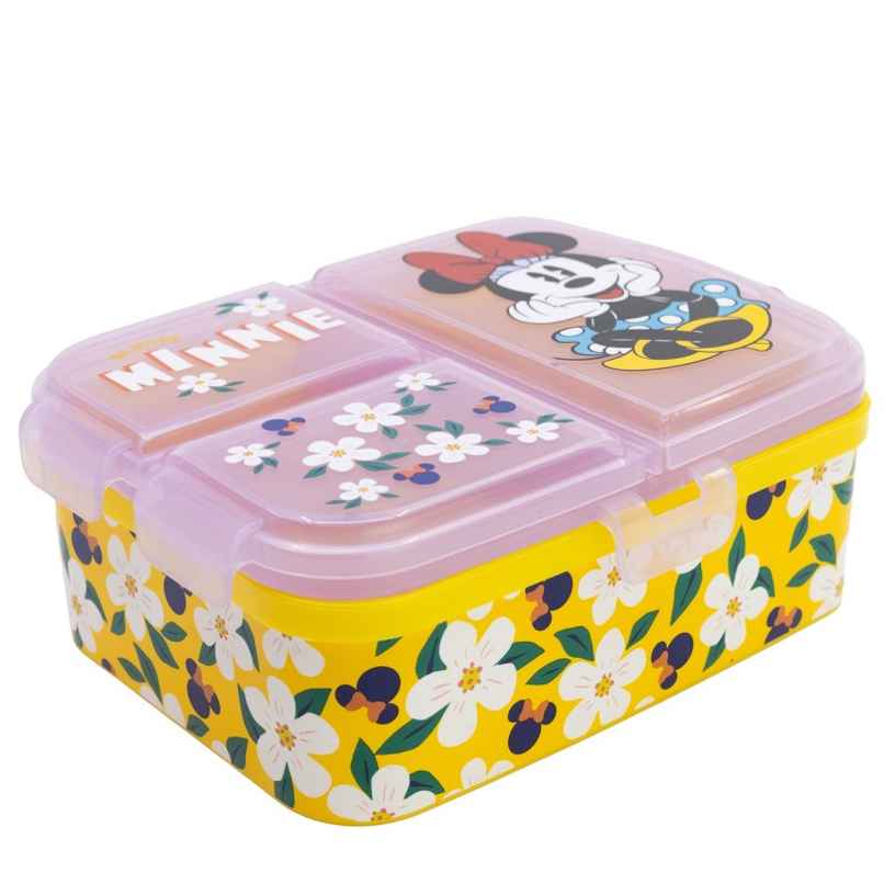 Striders Multi Compartment Rectangular Sandwich Box Minnie Sunshine | XL Striders Multi Compartment Rectangular Sandwich Box Minnie Sunshine | XL