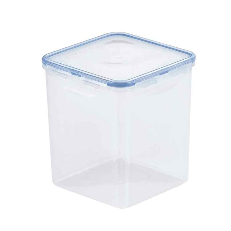 LocknLock HPL822B Classic Tall Square Plastic Airtight Food Storage Container | Transparent - 2.6 L