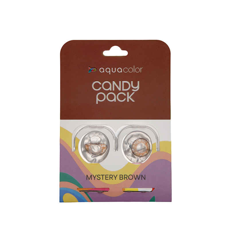Aquacolor Candy Pack with Zero Power Daily Disposable Lens Mystery Brown Aquacolor Candy Pack with Zero Power Daily Disposable Lens Mystery Brown