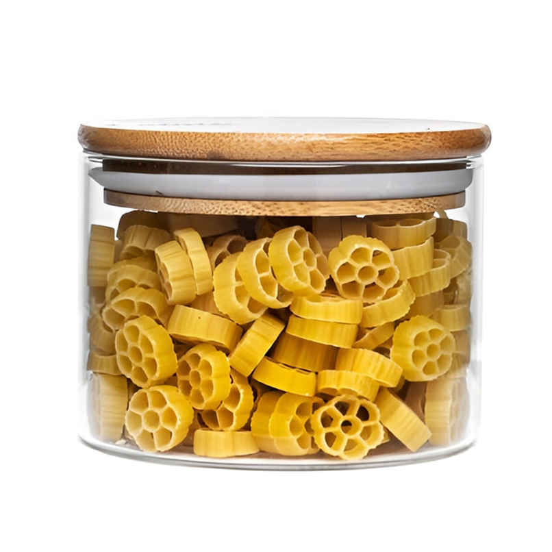 Allo Glass Jar With Wooden Lid | Round | 300 ml