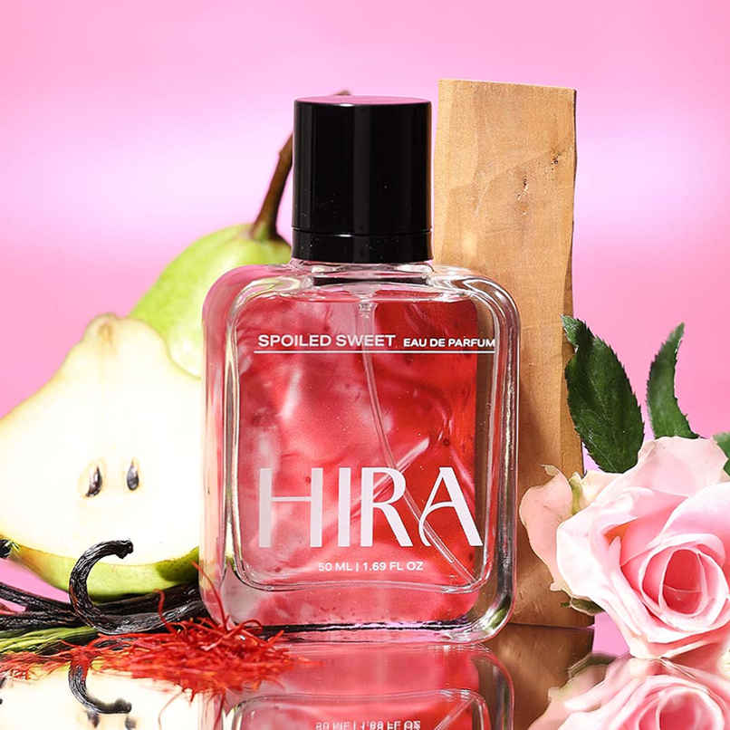 HIRA Spoiled Sweet Eau De Perfume For Women | Pear, Hazelnut & Vanilla Notes HIRA Spoiled Sweet Eau De Perfume For Women | Pear, Hazelnut & Vanilla Notes