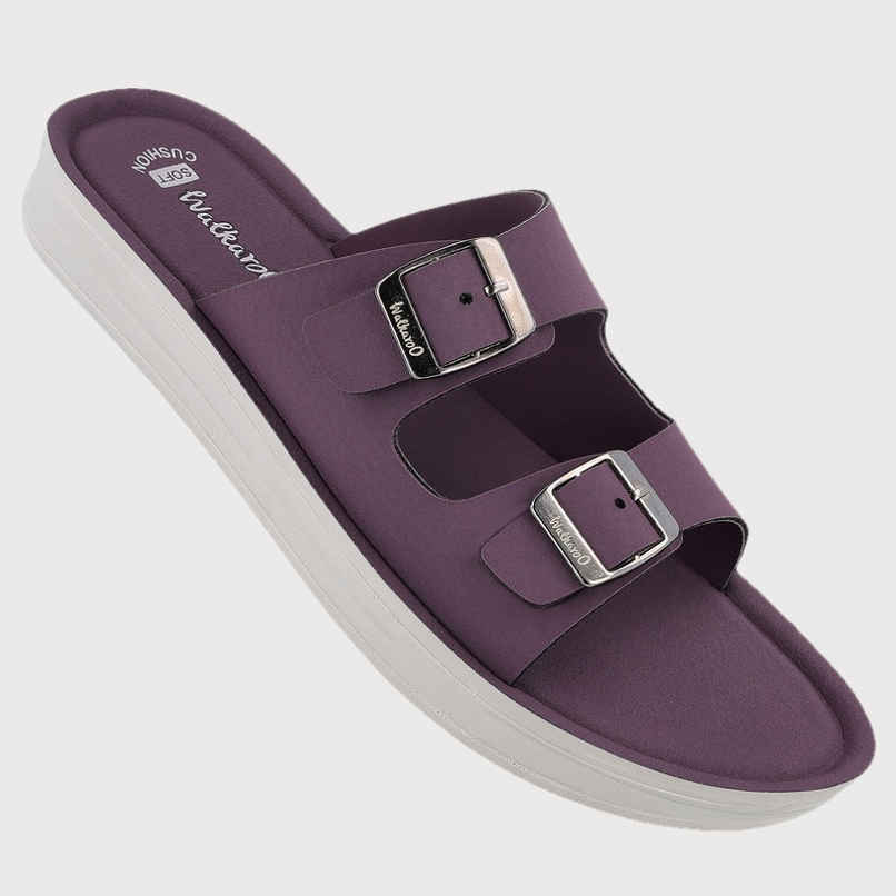 Walkaroo Women's Daily Wear Comfort Sandals - WL7554 Purple | UK6