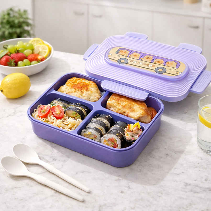 DesignLand Capybara Bus Tiffin Box for Kids | Blue DesignLand Capybara Bus Tiffin Box for Kids | Blue