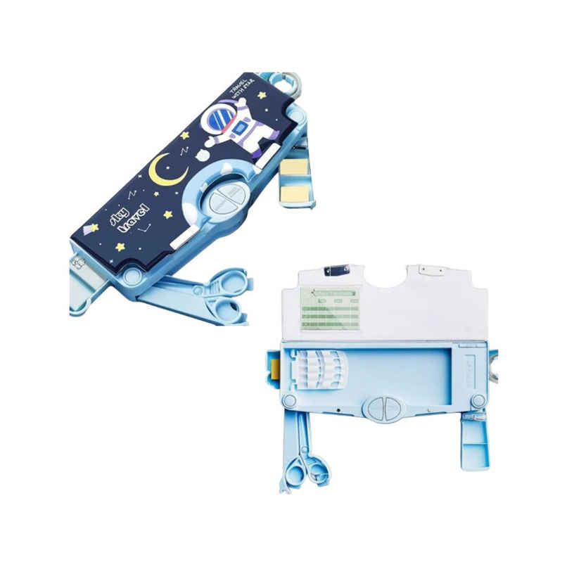 Fablue Multi-Functional Astronaut Pencil Box | Light Blue