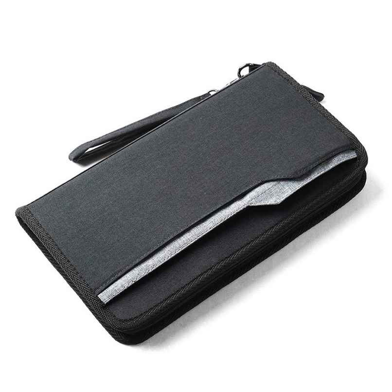FATMUG Passport Organizer Travel Zip Pouch Document Storage for Men & Women | Dark Grey FATMUG Passport Organizer Travel Zip Pouch Document Storage for Men & Women | Dark Grey