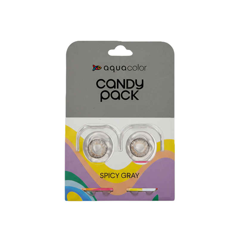 Aquacolor Candy Pack with Zero Power Daily Disposable Lens Spicy Gray Aquacolor Candy Pack with Zero Power Daily Disposable Lens Spicy Gray