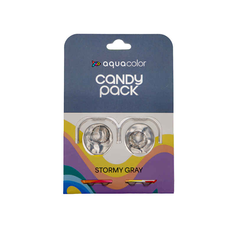 Aquacolor Candy Pack with Zero Power Daily Disposable Lens Stormy Gray Aquacolor Candy Pack with Zero Power Daily Disposable Lens Stormy Gray