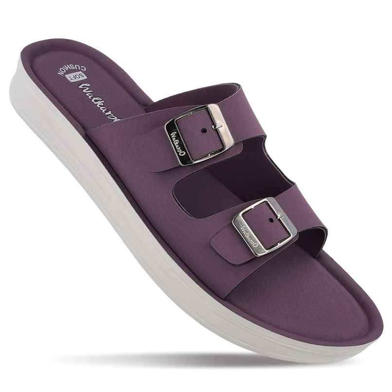 Walkaroo Women's Daily Wear Comfort Sandals - WL7554 Purple | UK8