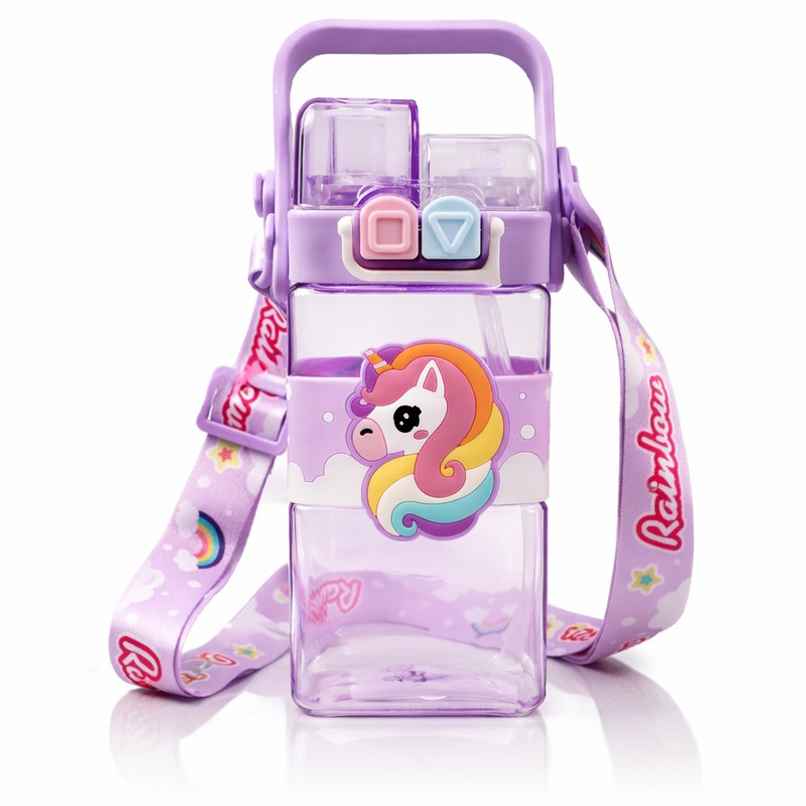 DesignLand Double Mouthed Unicorn Water Bottle | Purple | 520 ml