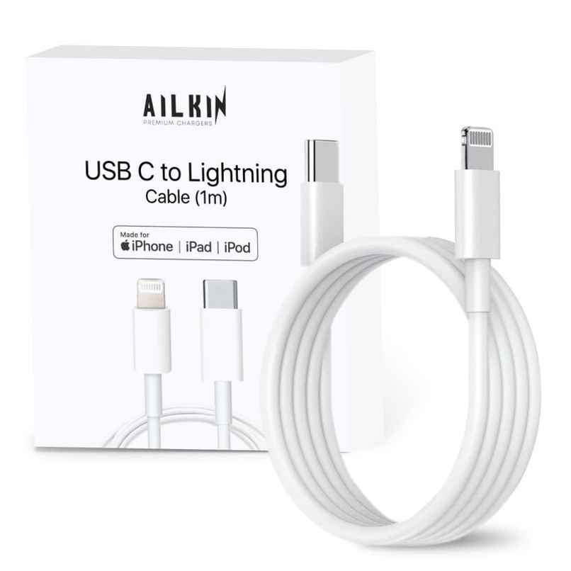Ailkin C to Lightning Cable for iPhone |1M| White