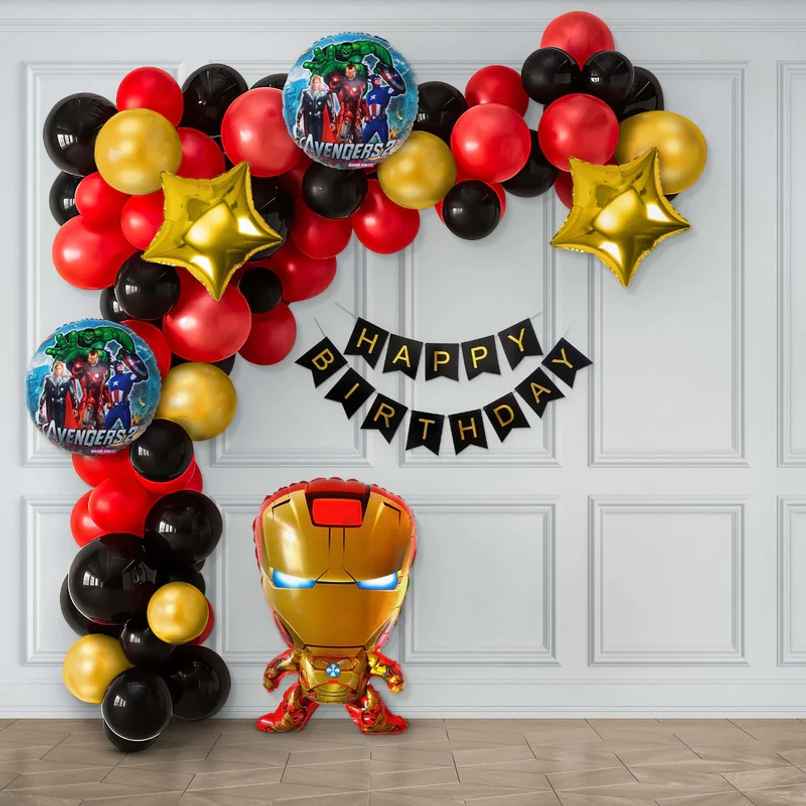 Iron Man Theme Birthday Decor With Foil Balloon Set | Special You