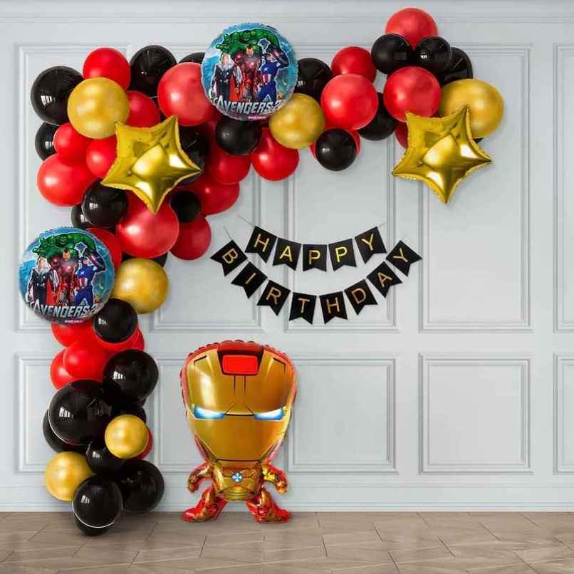 Iron Man Theme Birthday Decor With Foil Balloon Set | Special You Iron Man Theme Birthday Decor With Foil Balloon Set | Special You