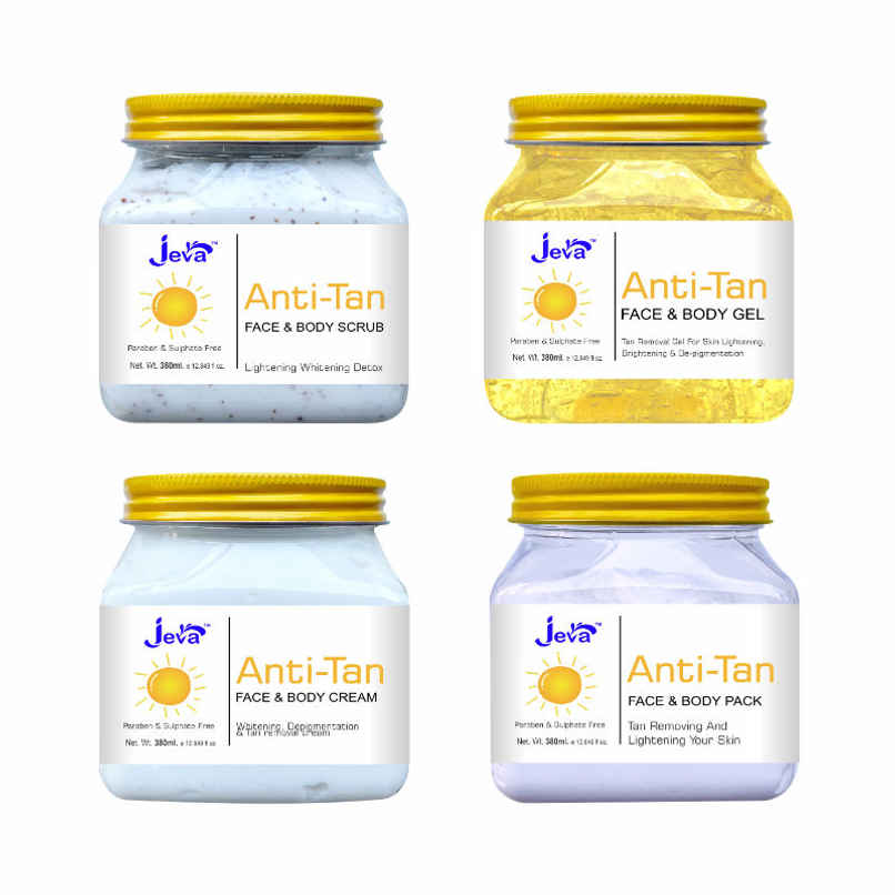 Jeva Anti-Tan Eco Facial Kit for Brightening, Depigmentation and Tan Removal Kit