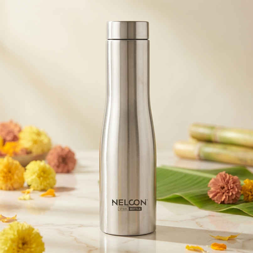 Nelcon Blue Bell Stainless Steel Bottle | BPA Free | Spill Proof | Food Grade | 1000 ml