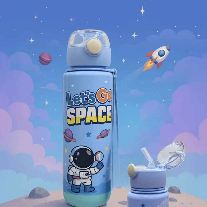Fablue Astronaut Space Sipper Kids Bottle | Light Blue
