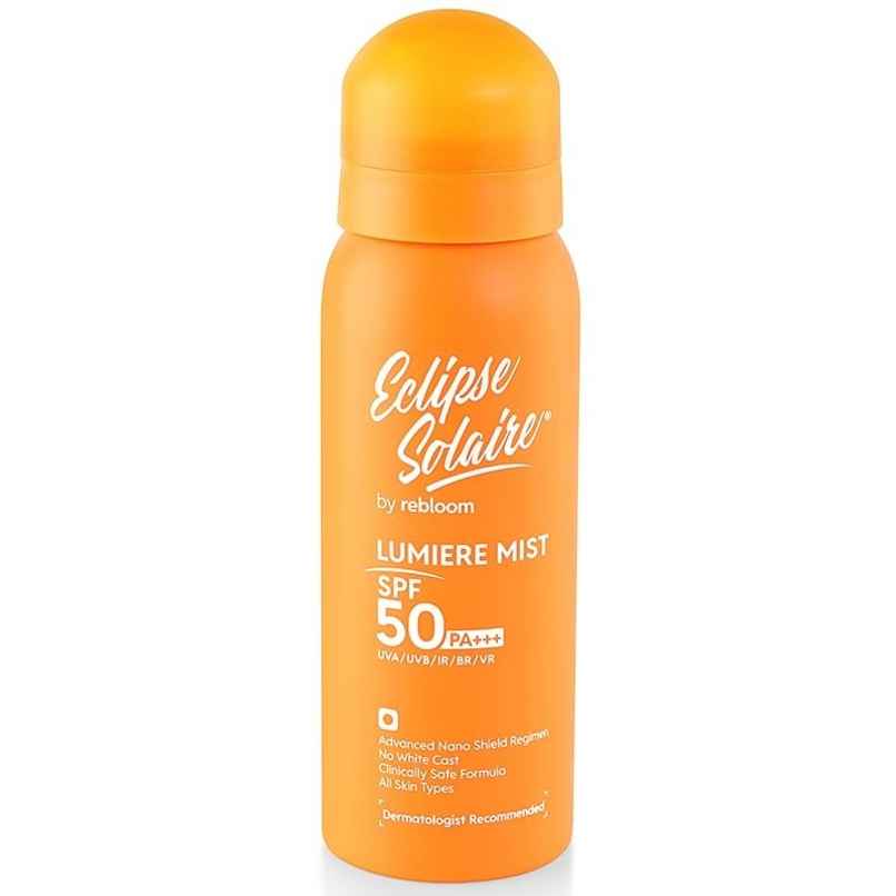 Eclipse Solaire Lumiere Mist Sunscreen Spray SPF 50 PA+++ UVA/ UVB/ IR / BR / VR | No White Cast