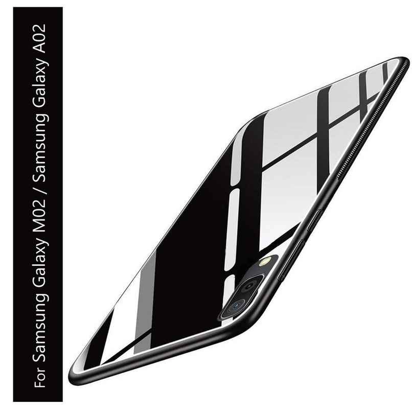 Kwine Case Samsung Galaxy M02 / Samsung Galaxy A02 Back Cover - Glass Case