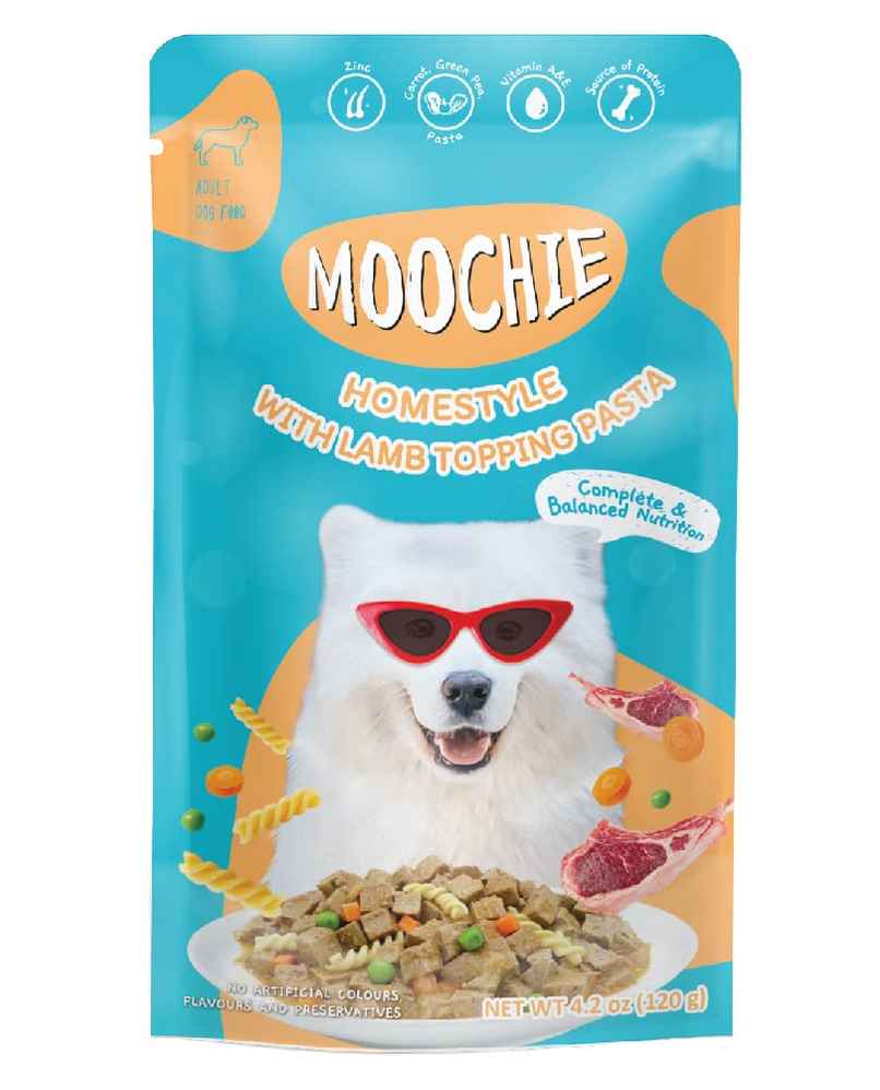 Moochie Dog Wet Gravy Food Homestyle With Lamb & Pasta