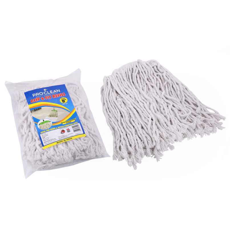 Proclean Cotton Refill White - 350 gm | For Clip & Fit Mop | 9 Inch Proclean Cotton Refill White - 350 gm | For Clip & Fit Mop | 9 Inch