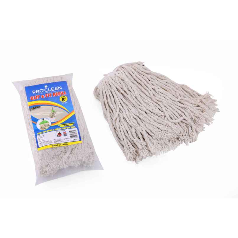 Proclean Cotton Refill - White | For Clip & Fit Mop | 6 Inch