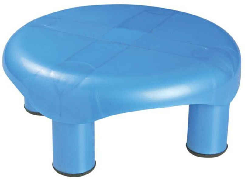 Kuber Industries Plastic Anti-Slip with Strong Bearing|Solid Surface Bathroom Stoo | Blue