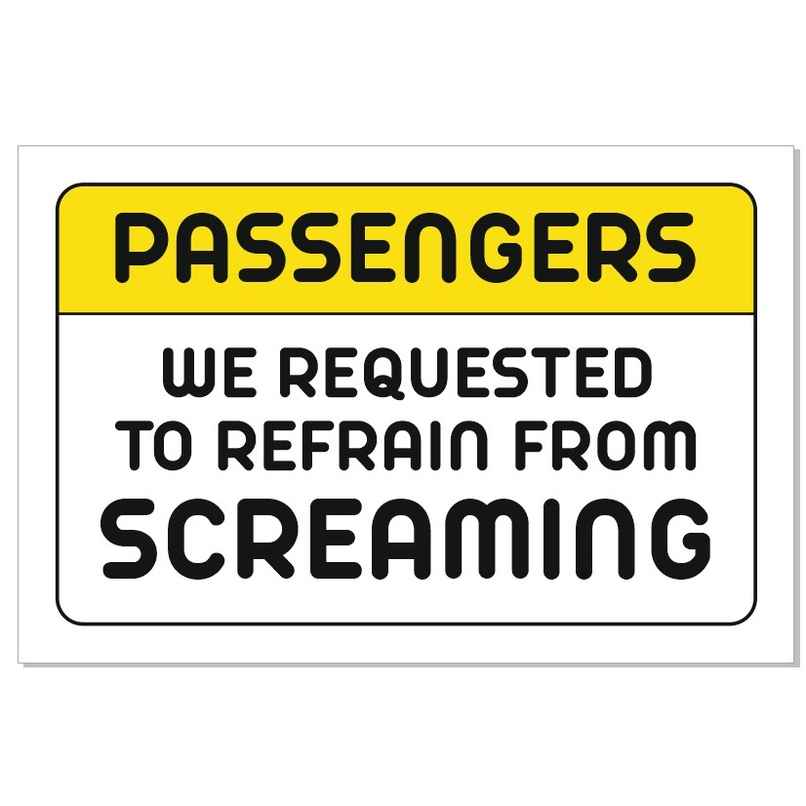 Samsidhi Auto Refrain From Screaming Car Sticker