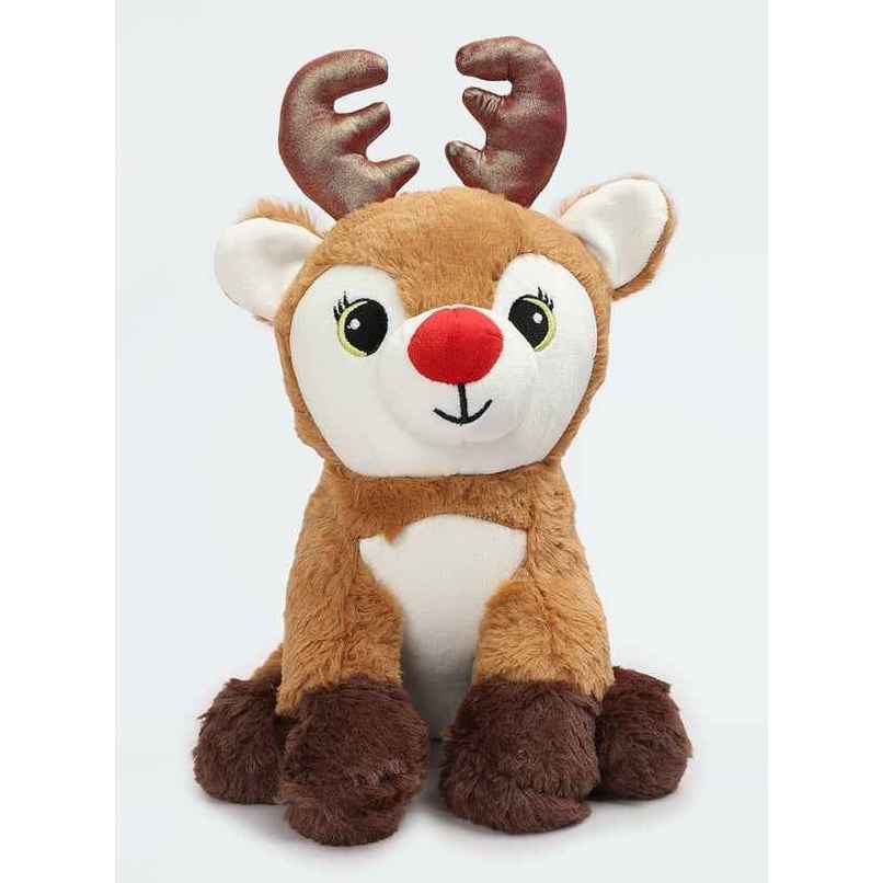 Webby Plush Cute Sitting Teddy Bear Soft Toys with Neck Bow and Foot Print, Brown 35 cm Webby Plush Cute Sitting Teddy Bear Soft Toys with Neck Bow and Foot Print, Brown 35 cm